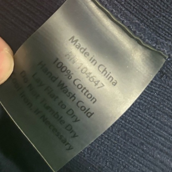 Kinross Navy 100% Cotton New Without Tags Sweater - Picture 6 of 6